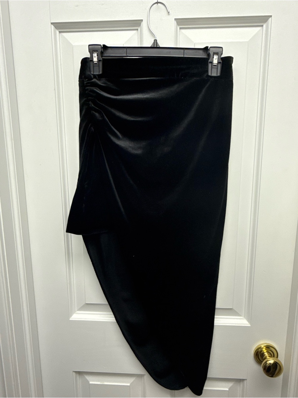 Zara Black Asymmetrical Draped Skirt